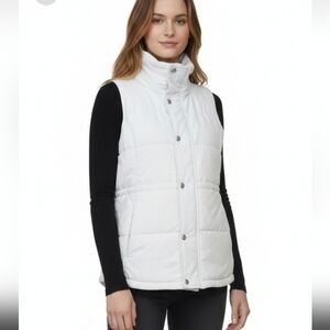 The North Face Heathered Beige White Outdoor Vest Small